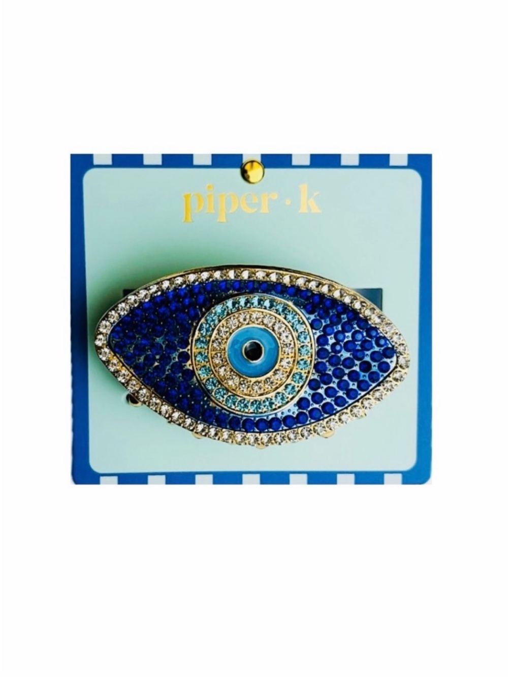 NWT Piper K Evil Eye bedazzled Hair Claw Clip